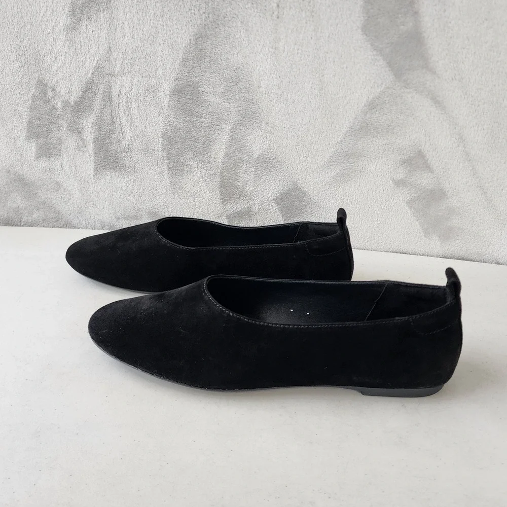 Everlane The Day Glove Flats Womens Size 8.5 Soft Black Suede Leather Shoes NIB - Picture 3 of 12